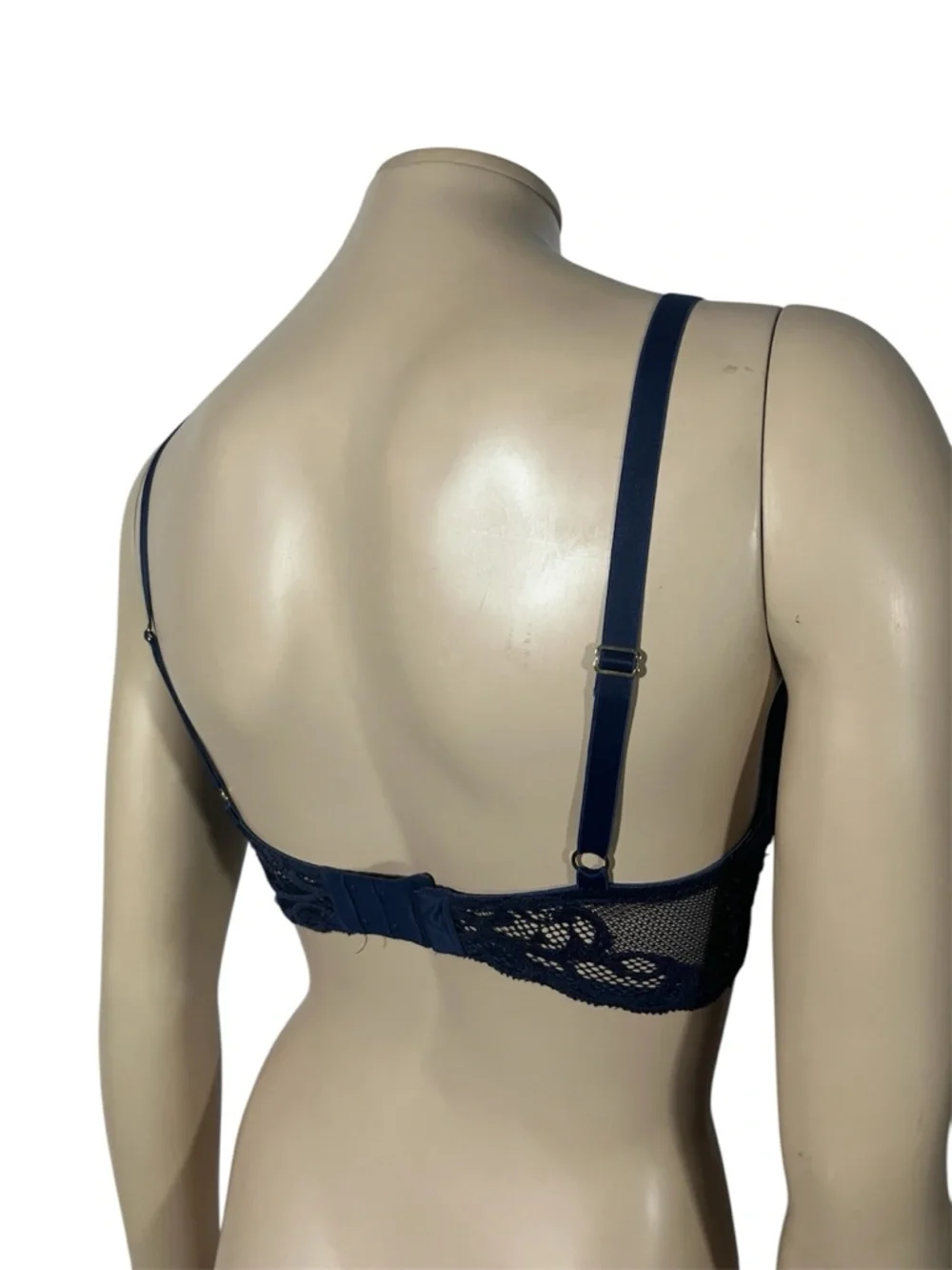 Natori Feather Tshirt Bra Navy Lace Trim Underwire Bra - Women Intimates - Picture 4 of 12